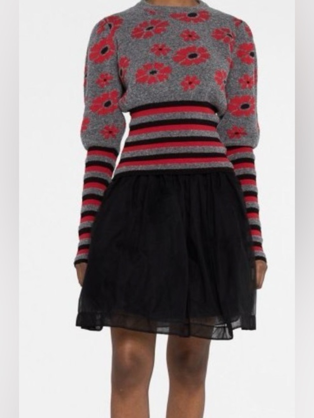 Simone Rocha Black Layered Tulle Tutu Skirt Gathered Ruffle Designer Luxury